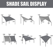 LWJQRSP Outdoor Solar Umbrella with UV Protection Waterproof Rectangular Canopy for Patio Garden Pool Beach Sun Shade Fabric with Mounting Kit