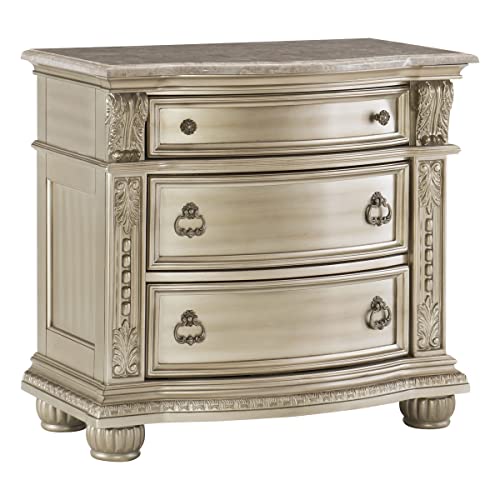 Homelegance 1757SV-4 Night Stand Silver