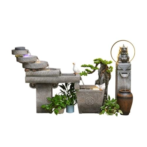 Outdoor Fountain Chinese Courtyard Fountain Decoration, Courtyard Balcony, Rocky Fish Pond, Outdoor Floor Decoration Garden Fountain