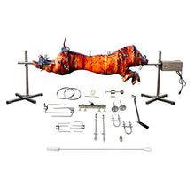 SPITJACK Whole Hog and Lamb Rotisserie Kit, 72 in Spit, 120W Motor