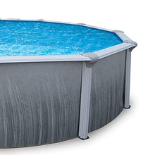 Blue Wave Martinique 15-Ft Round 52-Inch Deep Metal Wall Pool Package Metallic
