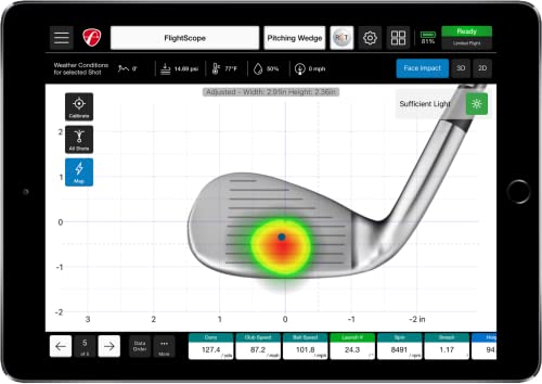 FlightScope Mevo+ GPS Golf Launch Monitor and Simulator Mevo+ with Pro Package & Face Impact Add On