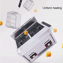 EliteBloom Commercial Gas Fryer, Stainless Steel Countertop Fryer for Fish French Fries Turkey Adjustable Firepower, Large Capacity Professional Grade,