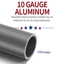 IIOPE 30FT Heavy Duty Flag Pole for Outside House, Real 10 Gauge Aluminum