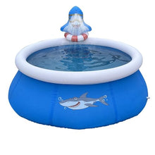 BMWJYLPM Inflatable Swimming Pool, Swimming Pool with Sprinkler System, Outdoor Circular Swimming Pool for Backyard and Garden(Blue,118.11inx29.92in)