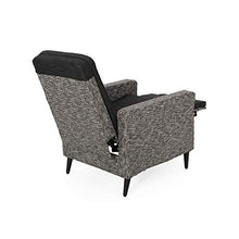 Christopher Knight Home Murdock Outdoor Recliner with Cushion Wicker Mixed Black/Dark Gray Set of 2