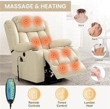 UOPYNE Power Lift Recliner with Heat Massage and 2 Cup Holders