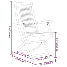 vidaXL 3 Piece Bistro Set Bamboo