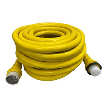 Amp Up Marine & RV Cords 125/250 Volt 50 Amp Shore Power Boat Cord Yellow 100 ft 6 Gauge