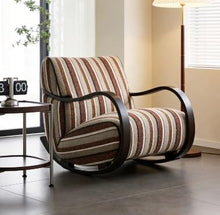 RFBXZPTADNU Upholstered Rocking Chair Curved Wood Leisure Accent