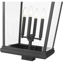 Z-Lite 4 Light Outdoor Post Mount Fixture Black