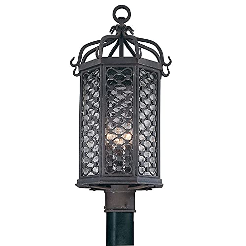 Troy Lighting Los Olivos 3-Light Outdoor Post Lantern 11.63 Inches Wide by 23 Inches High Old Iron