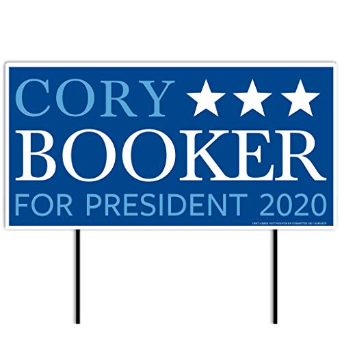 VictoryStore Cory Booker 2020 Yard Sign 12"x24" Corrugated Plastic with Stakes