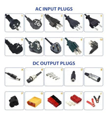 Lead-Acid Battery Charger 72V 10A Charger 72V Lead Acid Battery Smarts Charger 88.2V 10A Charger with Fan Aluminum Shell Smarts Charger(Crocodile Clip,U.S)