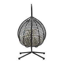 Merax Egg Hanging Chair with Stand, Indoor/Outdoor Swinging Wicker Hammock Chair for Patio, Garden, or Living Room