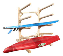 Log Kayak Rack 5-Place 1-Sided Kayak/SUP Rack Canyon Brown