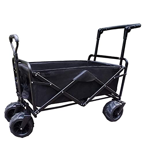 Portable Beach Wagon Heavy Duty Foldable Garden Cart Garden Trolley Folding Wagon Pull Wagon Hand Cart Folding Cart Wagon Truck Wheelbarrow