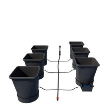 AutoPot 6Pot XL System with 6.6 Gal Plastic Pots (*Includes AIRBASES and AIRDOMES) Self-Watering, Gravity-Fed Hydroponic Systems (6PotXL - 6.6 Gallon Pots - No Tank) Indoor, Black