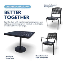 Wabash Valley Hanna Slat Square Outdoor Dining Table - Textured Black