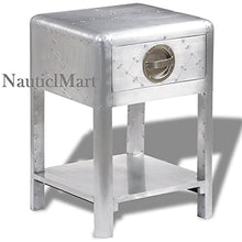 NauticalMart Aluminium Side Table 1 Drawer
