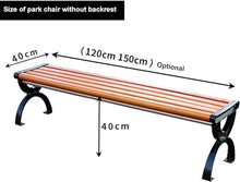 ERoomQ Outdoor GThe Bench,Outdoor GThe Patio Bench, Can Load 400kg seat with backrest, Anticorrosive Solid Wood Outdoor Long Benches and Chairs (1.5m Without backrest)