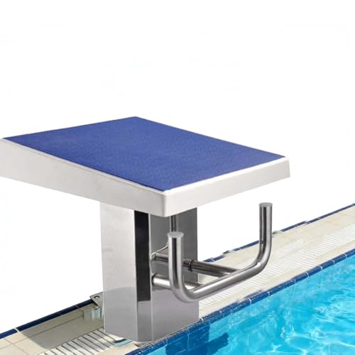 CUTANGELAR Pool Diving Platform, Diving Starting Block with Stainless Steel Base, Inclined At 15° Diving Board Platform Measures 19.7 X 19.7 Inches (50 X 50 Cm), for Swimming Pools(Upgrade)