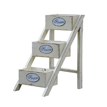 MIIKHI Plant Stand Multi-Layer Wood Ladder Flower Stand American Country Retro Storage Rack Garden Outdoor Decorative Flower Stand Flower Stand