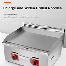 Gas Griddle, Commercial Countertop Grill, Large Stainless Steel Nonstick Griddle, Kitchen Fried Pans, BBQ Grill Barbecue Bacon Egg Fryer, Independent Temperature Control for Home Commercial,720b