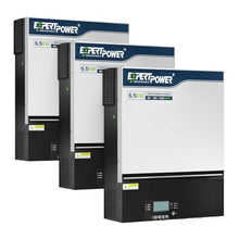 3 Pack ExpertPower 6500W 48V - 120V Hybrid Solar Inverter | 120A MPPT Solar Controller | 120V / 240V Split Phase (2 Units) | Max. 39KW Parallel | UL1741 | Built-in WiFi | Home, Cabin, Off-Grid Solar