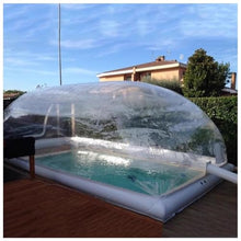 Inflatable Pool Cover Dustproof Transparent Tent for Outdoor and Home Swimming Pools Water Quality Inflatable Protective Cover(6x3x3m)