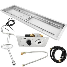 48"x14" Rectangular Fire Pit Pan Kit for Indoor or Outdoor Fire Table