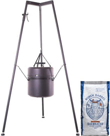 Certified Brands Burch Barrel Son of a Burch Portable Tripod Grill with Charcoal 20lbs