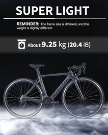 KOOTU Carbon Road Bike 700C Wheels Commuter Bicycle Grey