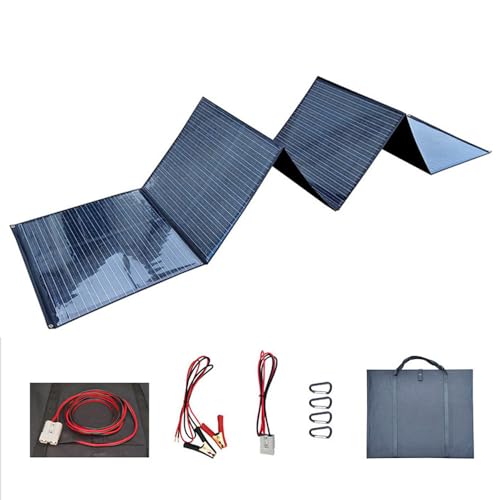RESKIU Portable Folding Solar Panels, Solar Panels for Portable Power Stations, Caravans, Emergency Power Supplies, Campervans,600W