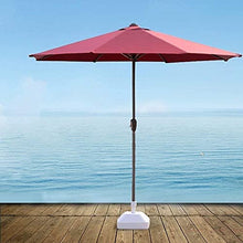 GAORUIFENG Patio Parasol Portable Outdoor Protective Sunshade Outdoor Market Terrace Garden Lawn Table Sunshade Iron UV Protection 210531(Color:Winred) (Offwhite)