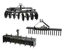 MotoAlliance Impact Implements CAT-0 3 Piece Agricultural Kit - Landscape Rake, Box Scraper, Disc Plow Black