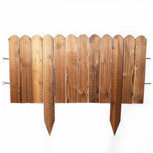 DECORN Garden Wooden Fence Wood Garden Edging Border Outdoor Landscape Border Edging for Gardens Lawns Balconies Courtyards Planting Fences, 35 ft(L),B-11.8" H