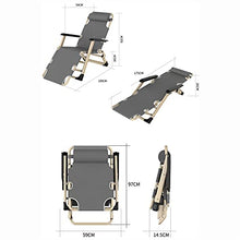JIOLLGBBM Lightweight and Portable Folding Sun Lounger, Garden Chair, Lounge Chair, Outdoor Beach Chair (F)