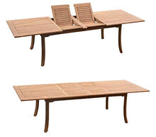TeakStation 10 Seater Grade-A Teak Wood 11 Pc Dining Set: 118" Double Extension Rectangle Table and 10 Lagos Armless Chairs #31LG2400
