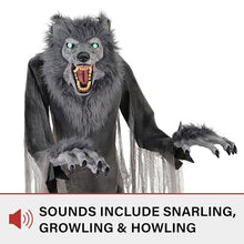 Haunted Hill Farm 7-ft. Tall The Towering Werewolf Svi Premium Halloween Plug-in Black
