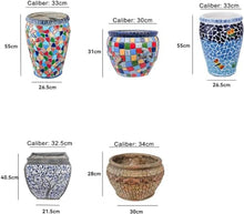 FAFACAI Flower pots Outdoor Garden Flower Pot Flower PotHandmadeTile Craft Flower Pot Flower Pot Garden Balcony Terrace-E (Color : C) (D)