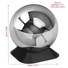 Sphere Shaped Stainless Steel Urn with Separately ABS Base, Outdoor Waterproof Urn for Adult Ashes, Urn for Garden (Memorial Plaque/YES)