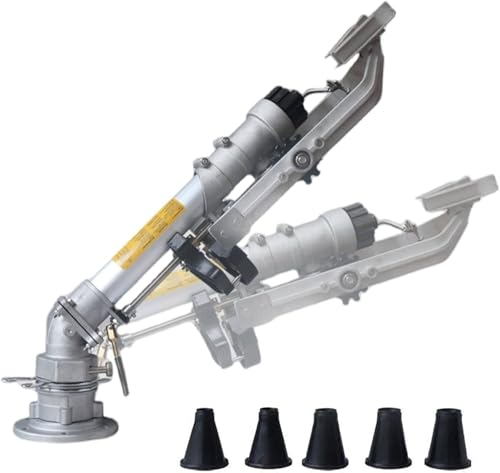 Impact Water Sprinkler, Farm Irrigation Sprinkler, 360° Rotary Large-Area Watering Spray, 30-50m Water Range, 24°-44° Conversion Angle, for Farms Forestry Orchards
