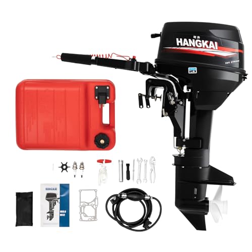 EurHomePlus HANGKAI 12HP 2-Stroke Outboard Motor Black