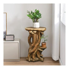 WOAITIANTIAN Vase Stand Home Decoration Creative Floor Display Base, Imitation Root Carving Plant Stand