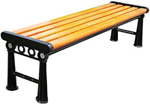 WZYPZFCL Park Bench Patio Garden Bench Backyard Benches, Garden Park Benches for Outside, Cast Iron and Pine Courtyard Benches, Waterproof and Sunscreen Garden Bench, Accommodate 2-3 People
