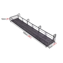 Plant Stand Balcony Railing Planters Hanging Rack, Patio Rail Shelf Flower Pot Holder, Rectangle Succulent Plant Container Accessories for Patio Porch Garden (Size : 150cm x 25cm (59" x 10"))