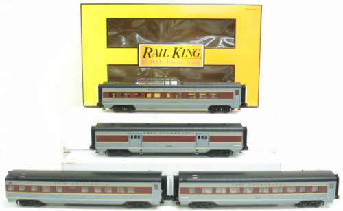 hobbyoutlet MTH 30-6741 Erie Lackawanna 4-Car 60' Streamlined ABS Passenger Set