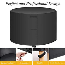 Covers Round 126x37in, Garden Furniture Cover with Air Vent, Patio Furniture Cover Waterproof, Outdoor Dining Set Cover, Heavy Duty 420D Oxford Circular Table Cover (Black 150x35in)