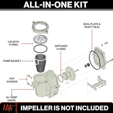 Swimables Complete Wet End Replacement Compatible with Pentair Pool Pump 357149 | Works on All Whisperflo's 0.5 HP - 2 HP | Includes Pump Housing, Hardware Kit, Seal Plate and More | Made in USA